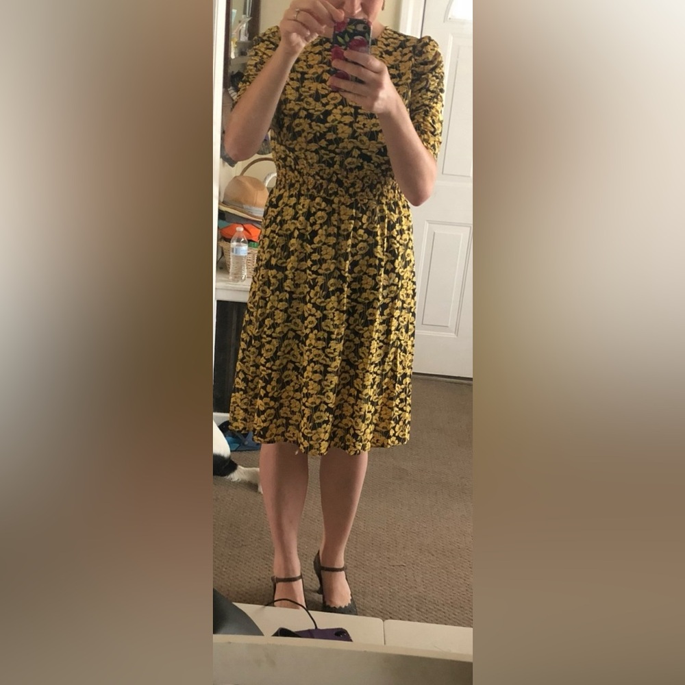 Yellow Floral Dress